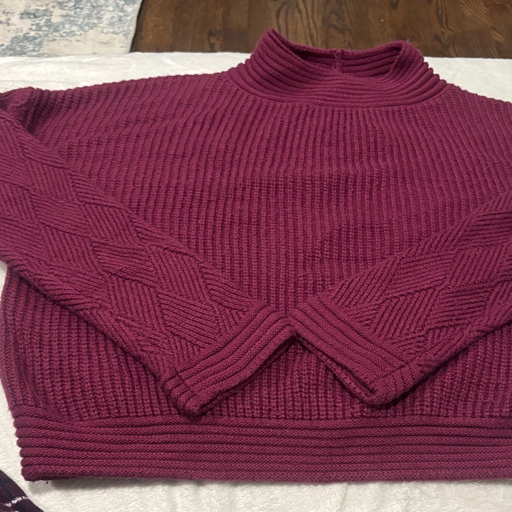 ⭐️2/$10 - Women's Ribbed Knit Sweater - Burgundy